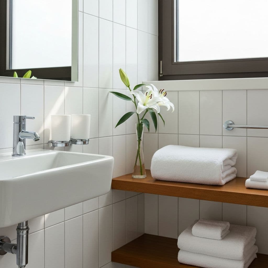 Pristine clean luxury bathroom